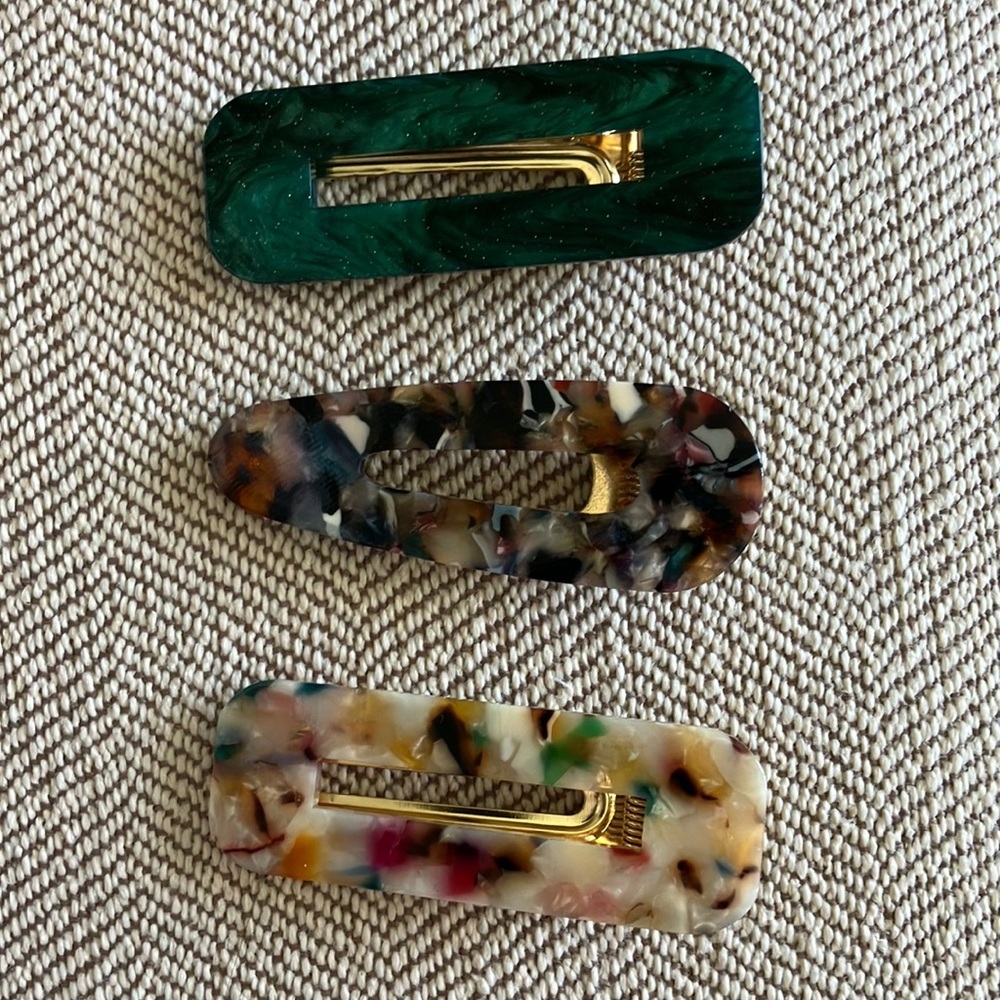 Bundle of 3 hair clips Barette